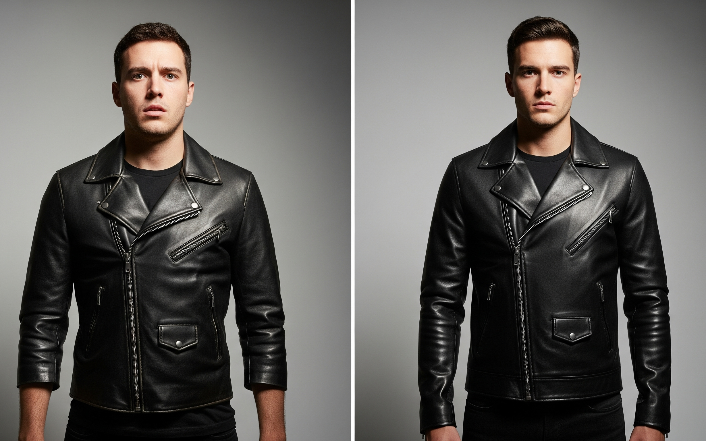 Biker Leather Jackets for Big & Tall Men