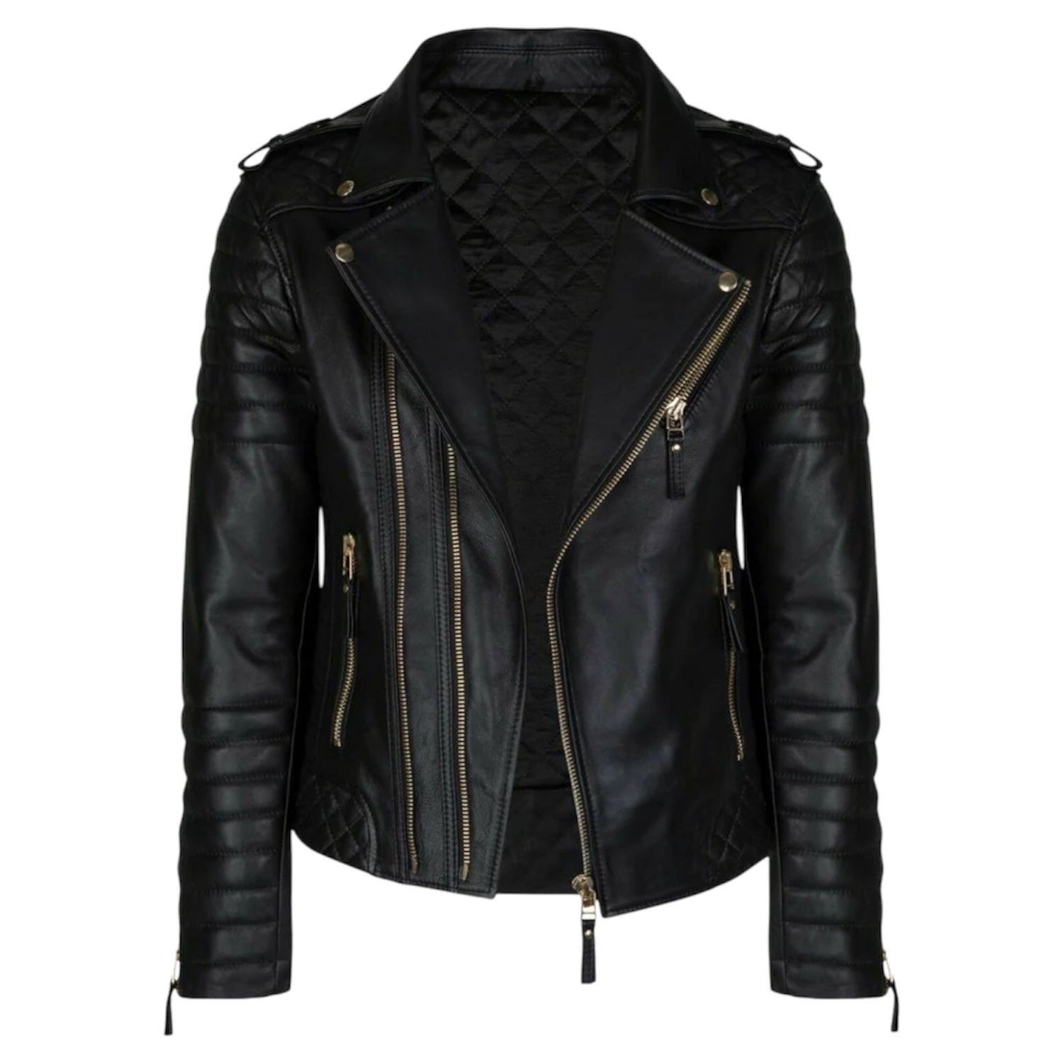 CROW – Black Biker Leather Jacket