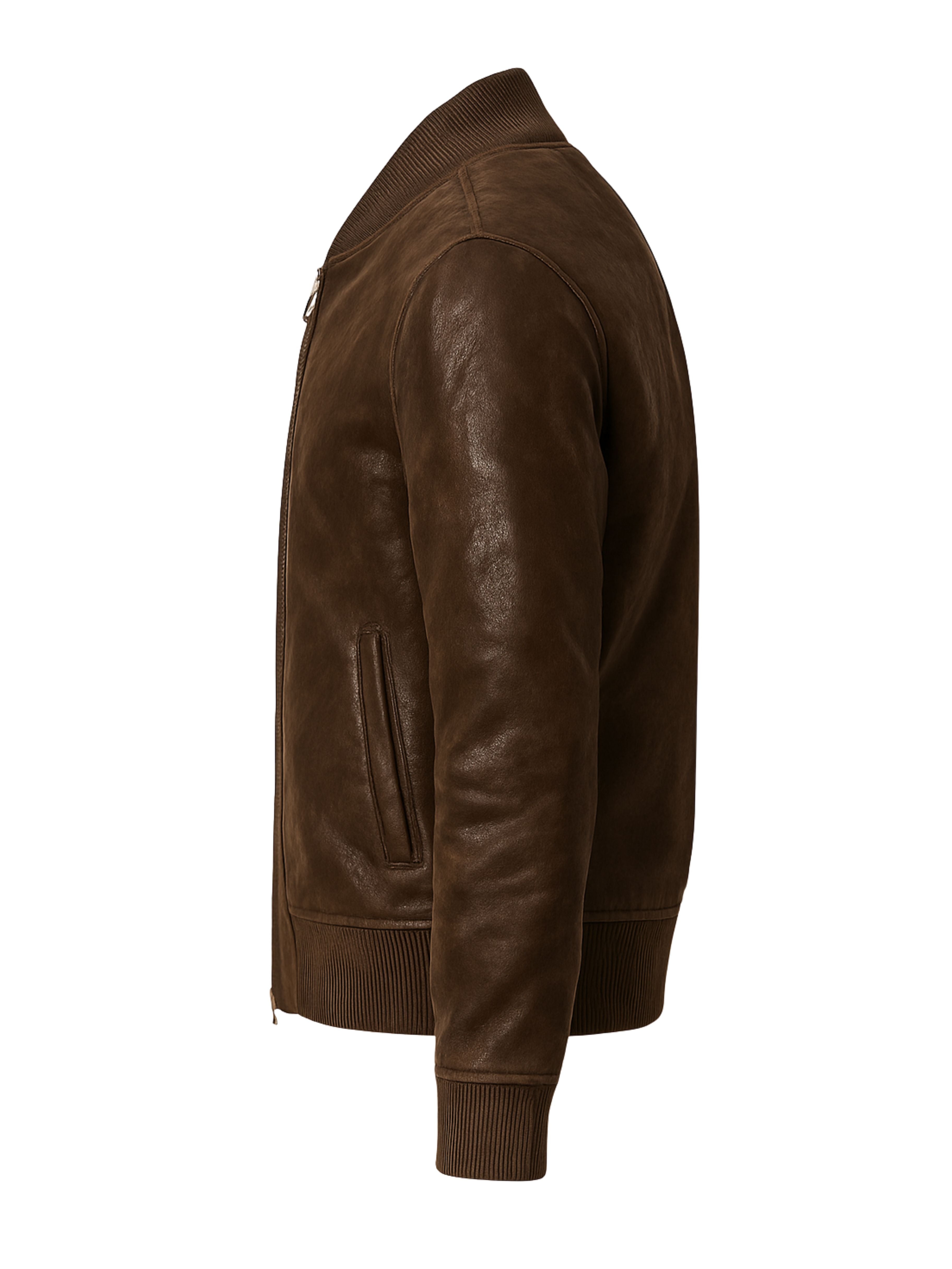 WOODFORD –  Brown Bomber Leather Jacket