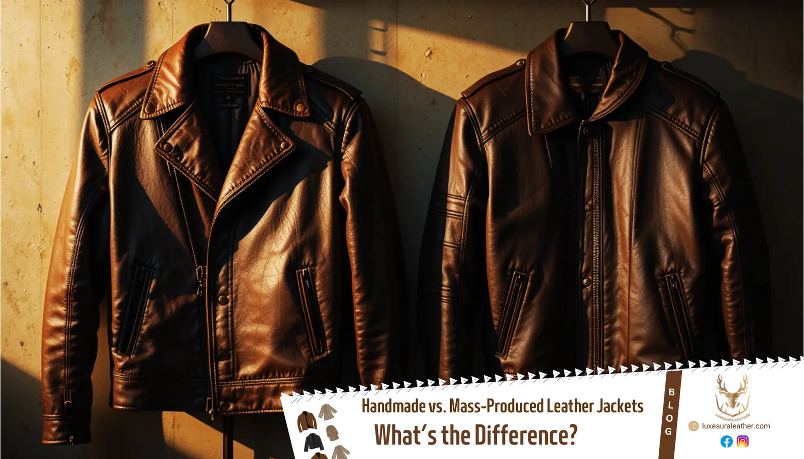 Handmade vs. Mass-Produced Leather Jackets - LuxeAura Leather