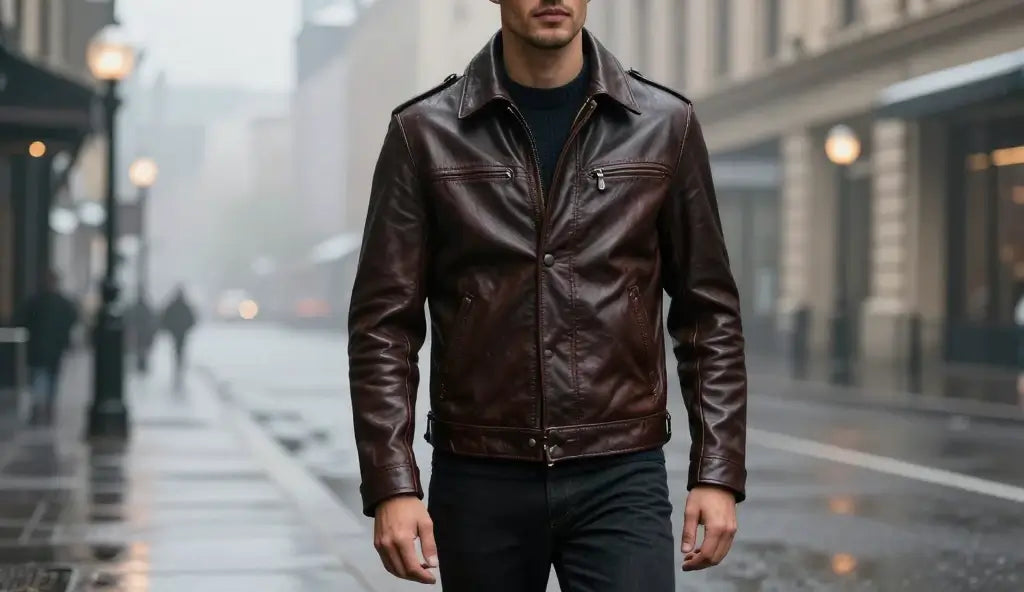 best leather jackets australia premium men’s winter leather jacket by LuxeAura Leather