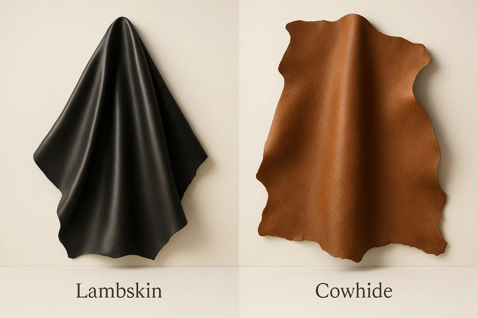 Lambskin vs cowhide leather jacket comparison