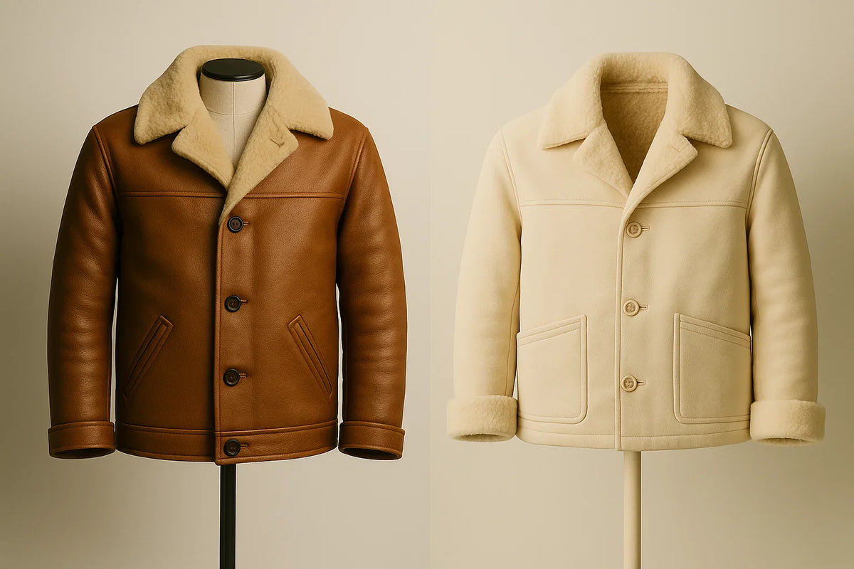 Sheepskin vs. Shearling leather jacket