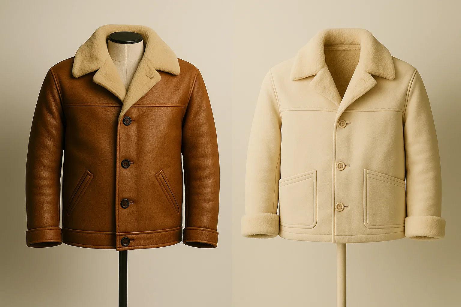 Sheepskin vs. Shearling leather jacket