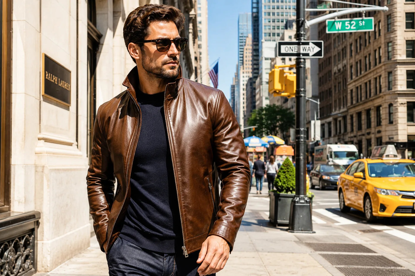 Full-Grain Leather Jackets for Men