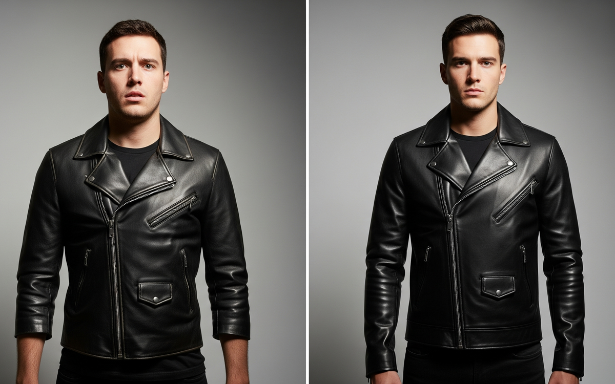 Biker Leather Jackets for Big & Tall Men