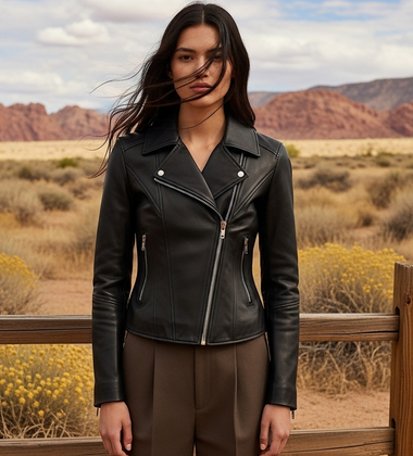 Biker leather Jacket