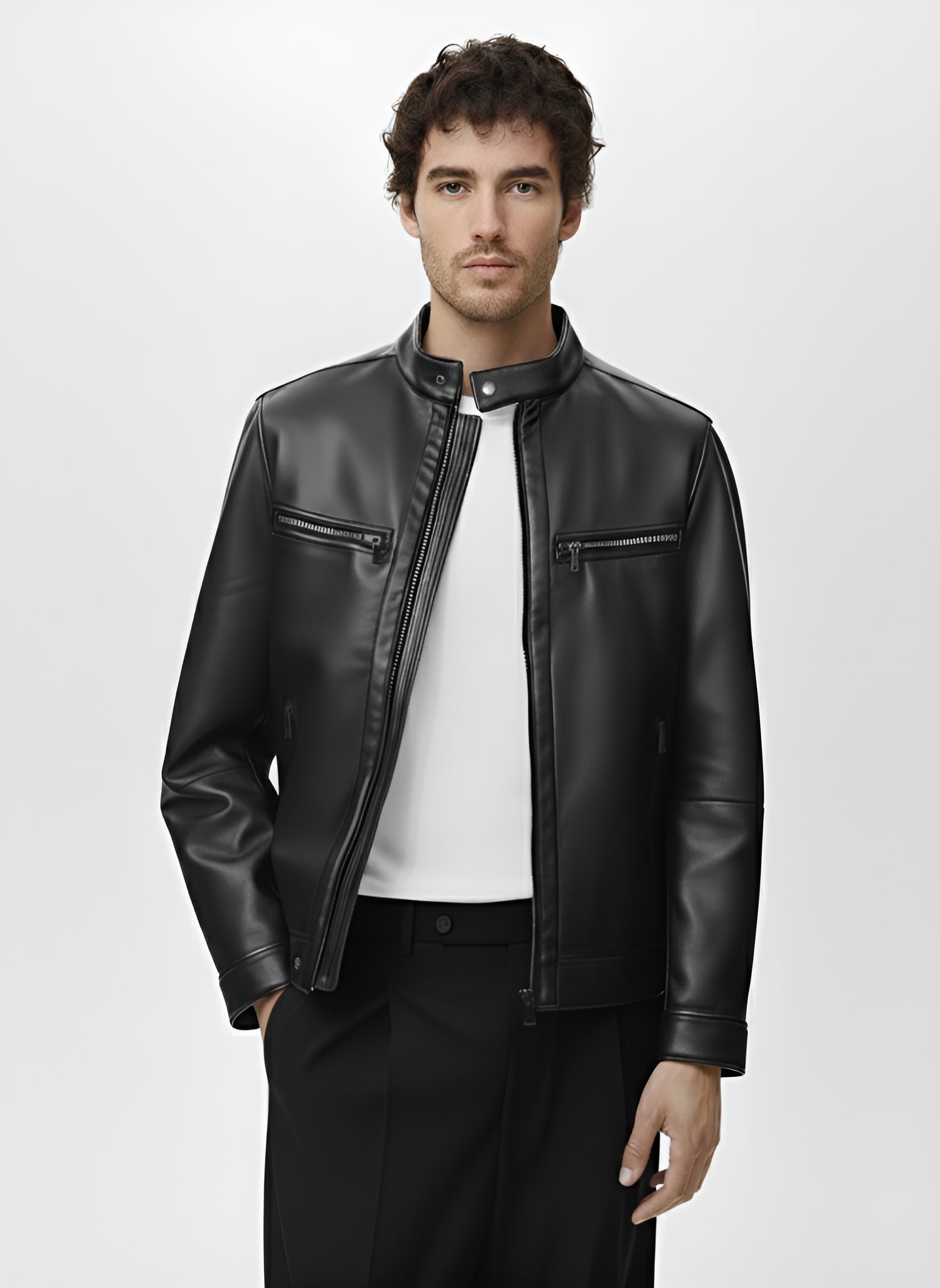 Café Racer Leather Jacket