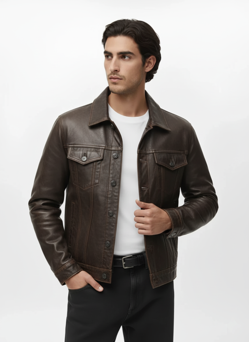 Trucker Leather Jacket