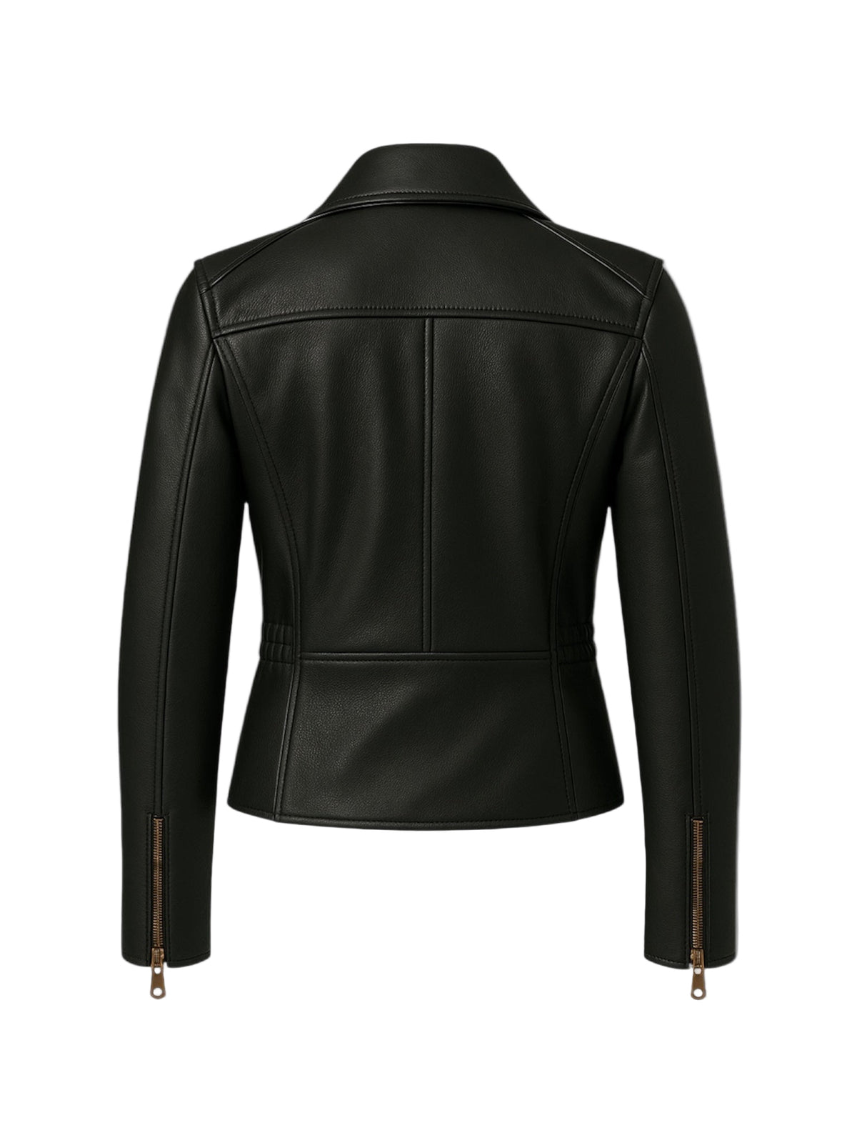STRUX - Black Biker Leather Jacket