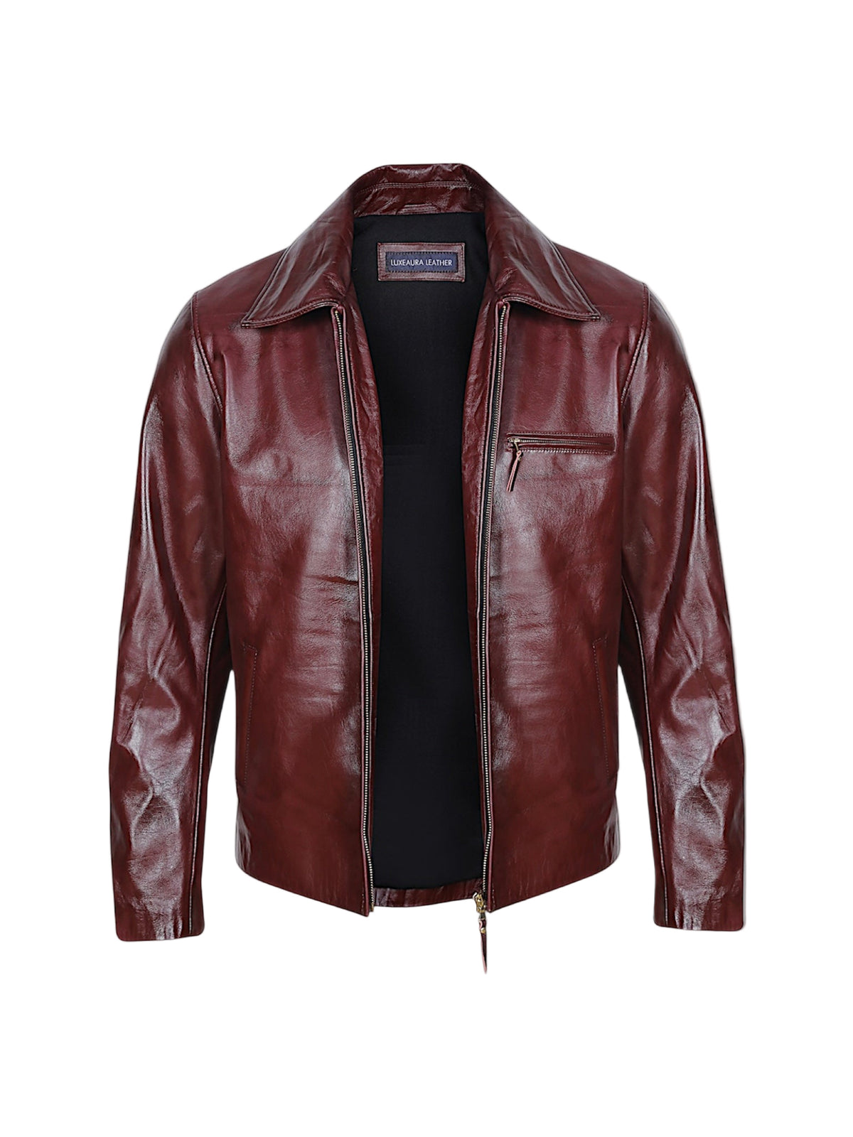 VELMOR – Maroon Classic Leather Jacket