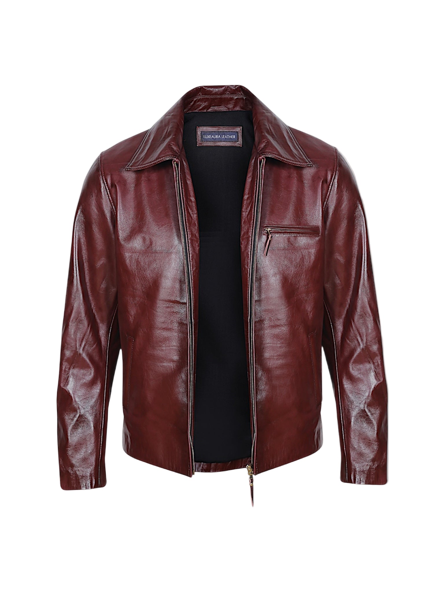 VELMOR – Maroon Classic Leather Jacket