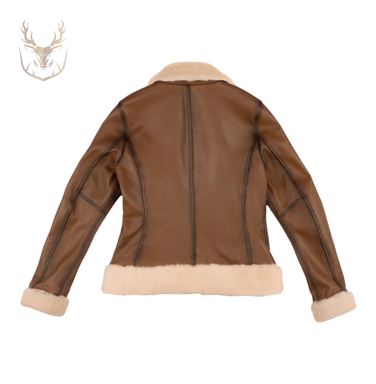 LuxeAura’s Brown Flight Aviator Jacket For Women.