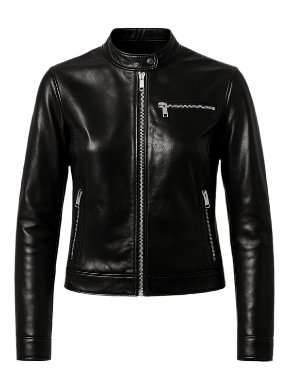 ZARA – Women’s Black Racer Leather Jacket