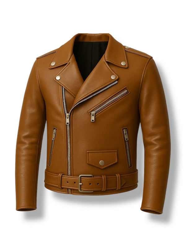 LuxeAura’s DUNN – Biker Leather Jacket