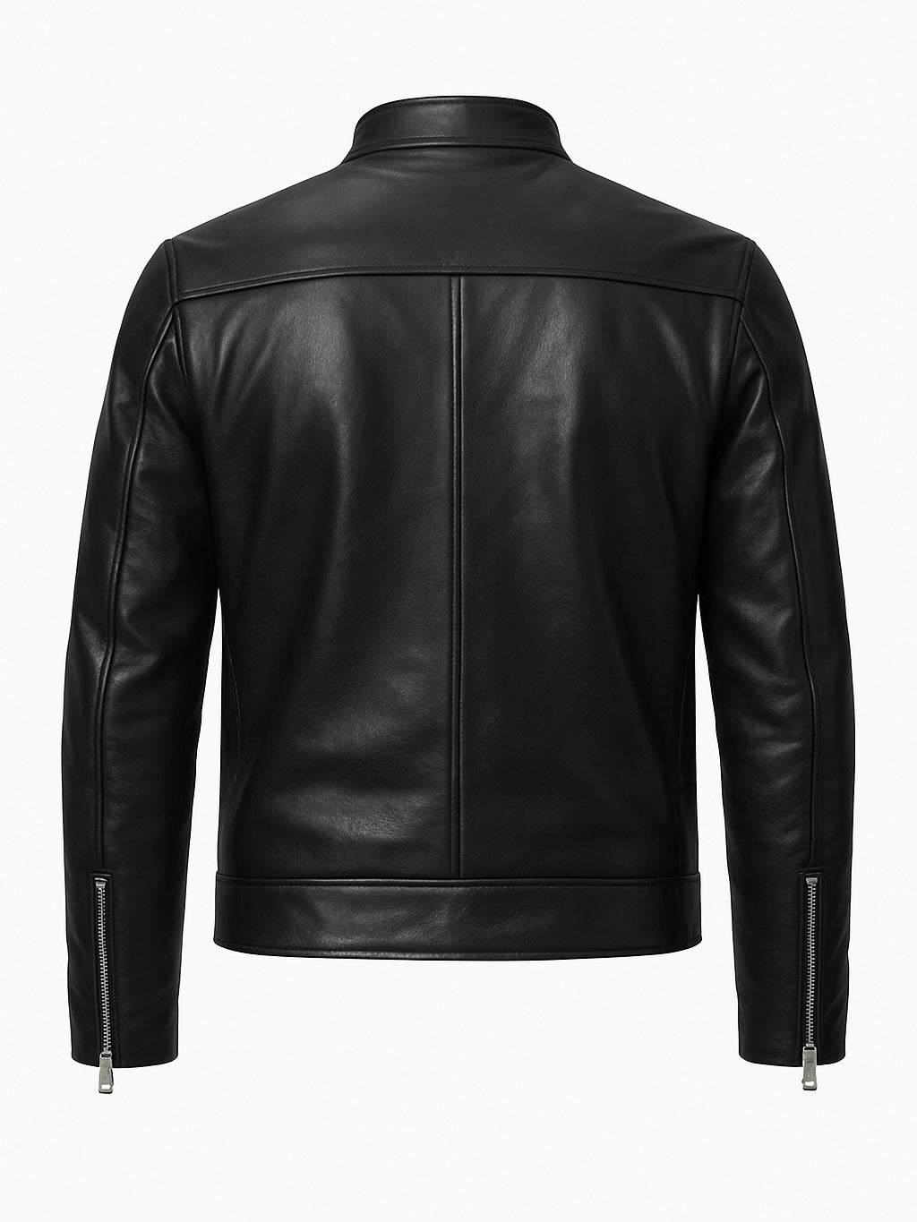 VOLT – Black Racer Leather Jacket
