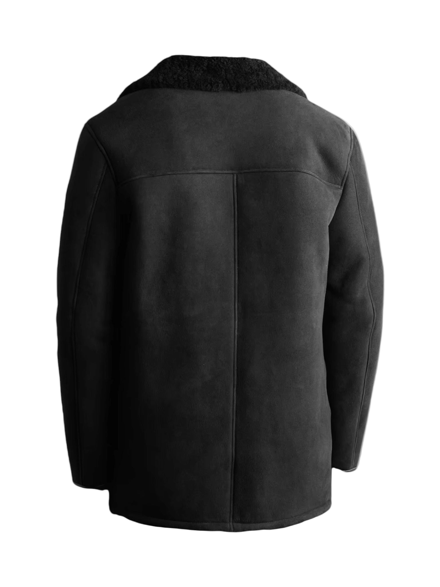 KNIGHT - The Black Shearling Overcoat