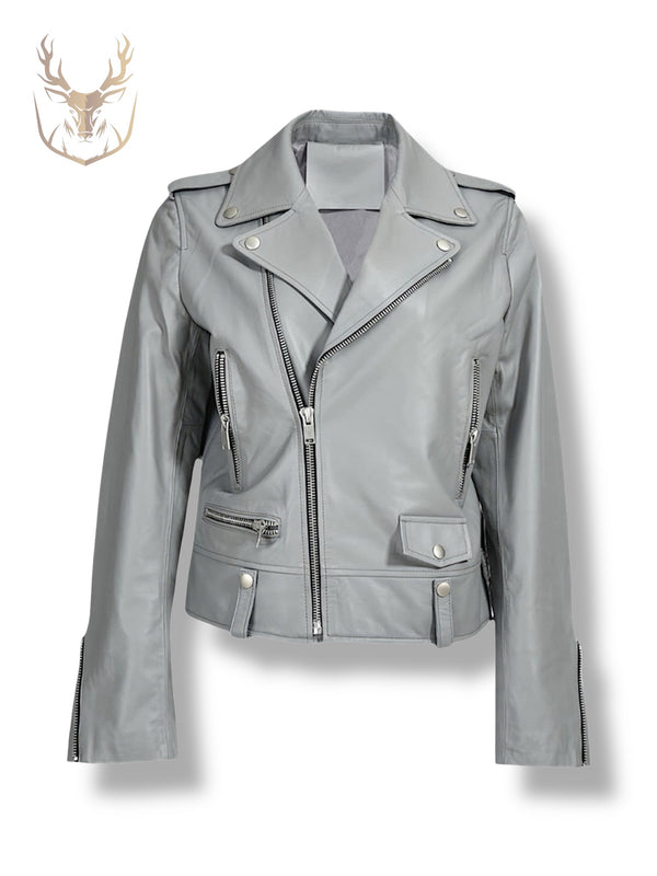 LuxeAura’s Biker Leather Jacket For Women.