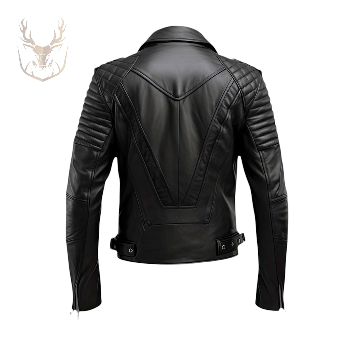 LuxeAura’s Biker Leather Jacket For Men.