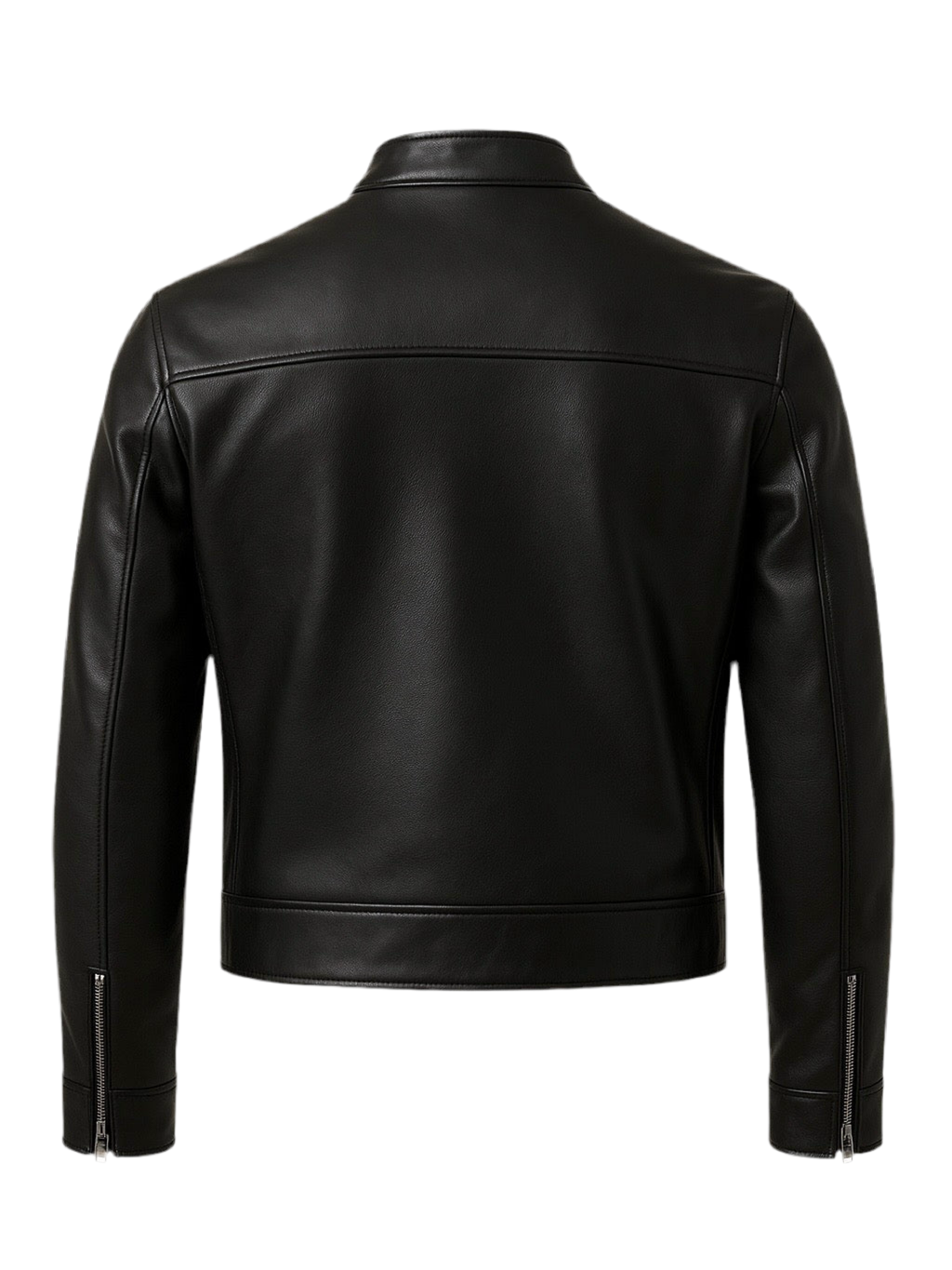 KNIGHT - Black Racer Leather Jacket