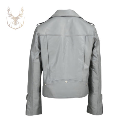 LuxeAura’s Biker Leather Jacket For Women.