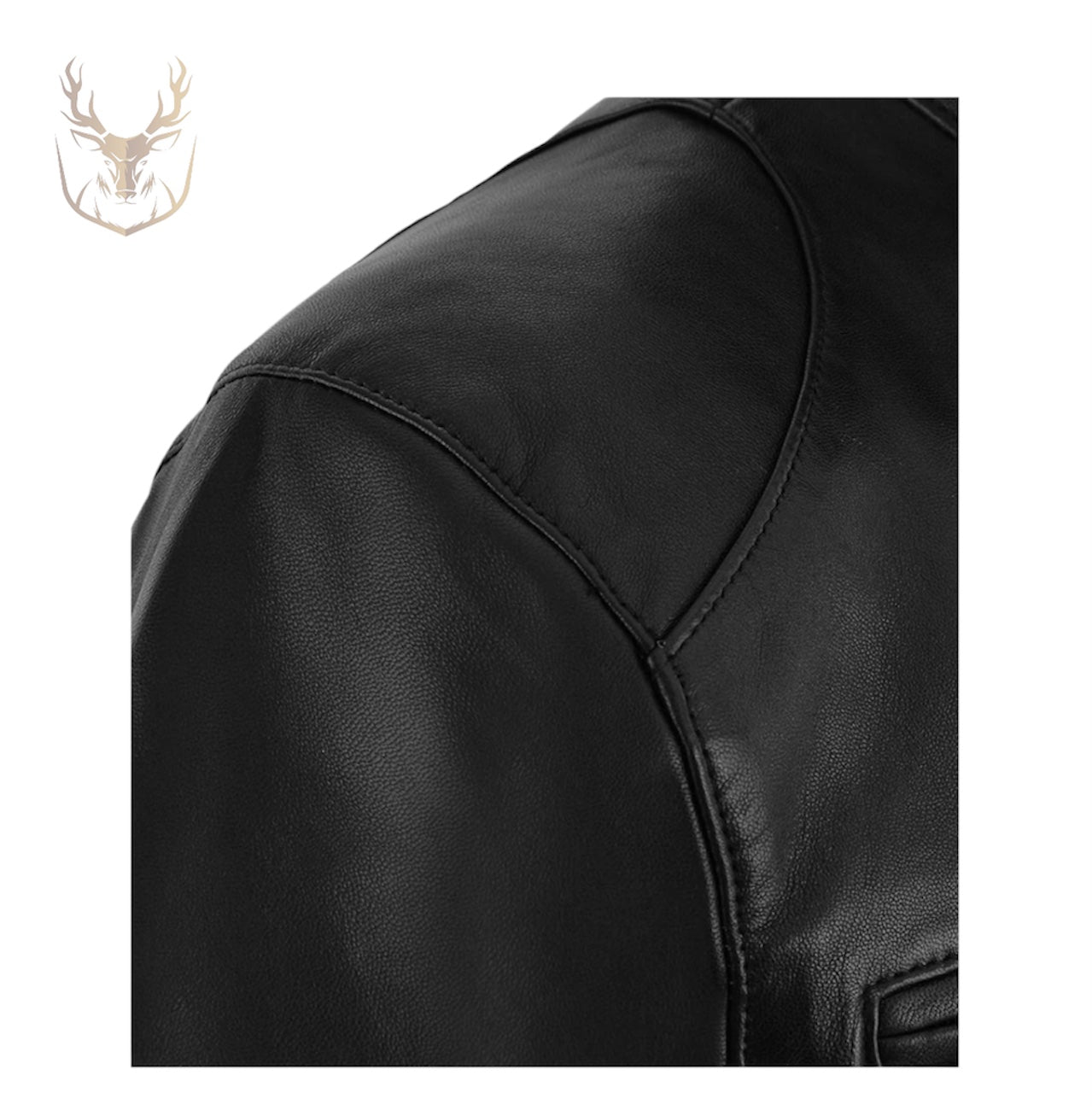 LuxeAura’s Prime Black Cafe Racer Leather Jacket For Men.