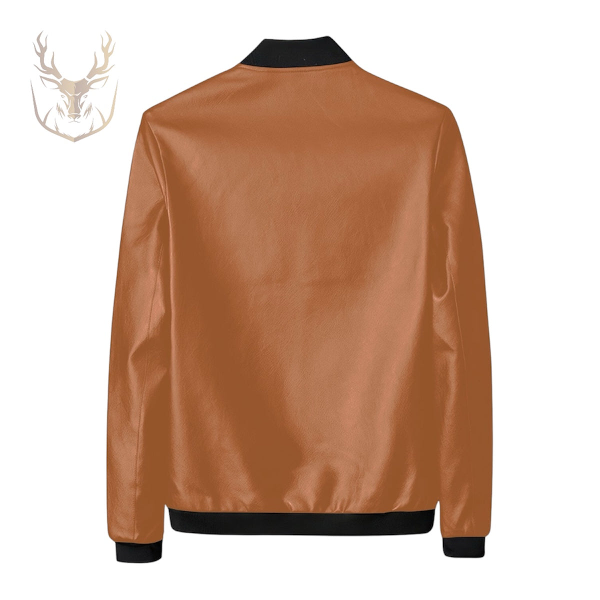 LuxeAura’s Tan Brown Bomber Leather Jacket For Mens.