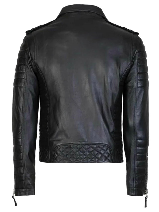 CROW – Black Biker Leather Jacket