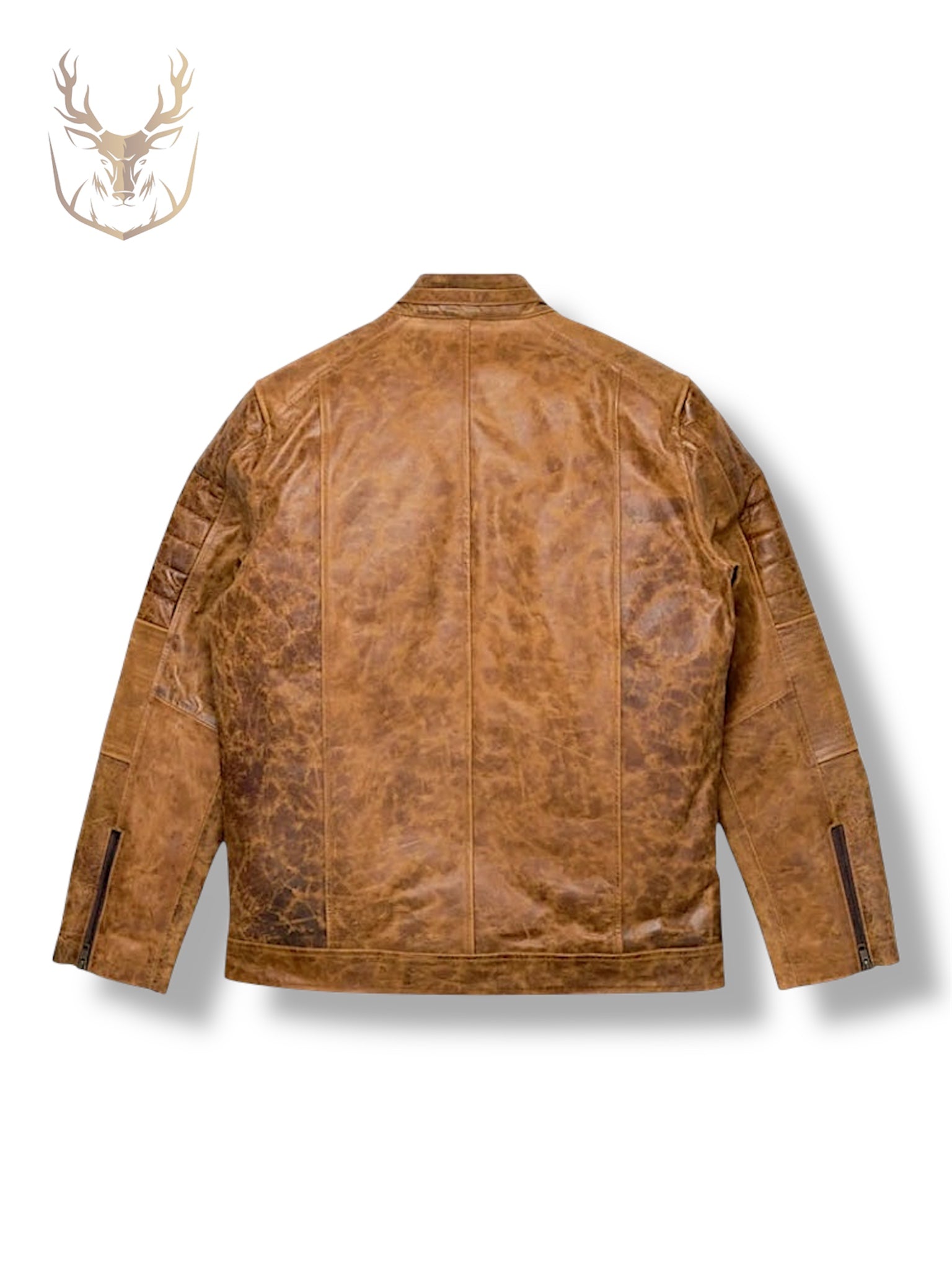 DUNE - Vintage Brown Cafe Racer Leather Jacket