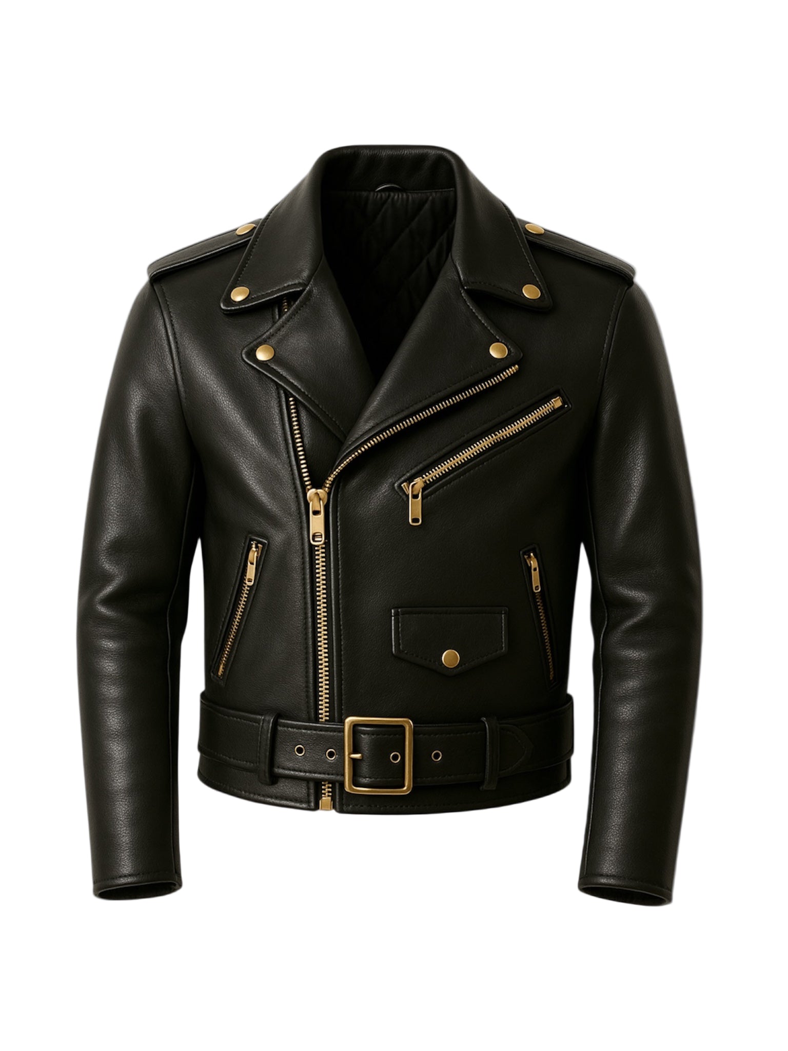 BAZEL – Biker Leather Jacket (Golden Edition)