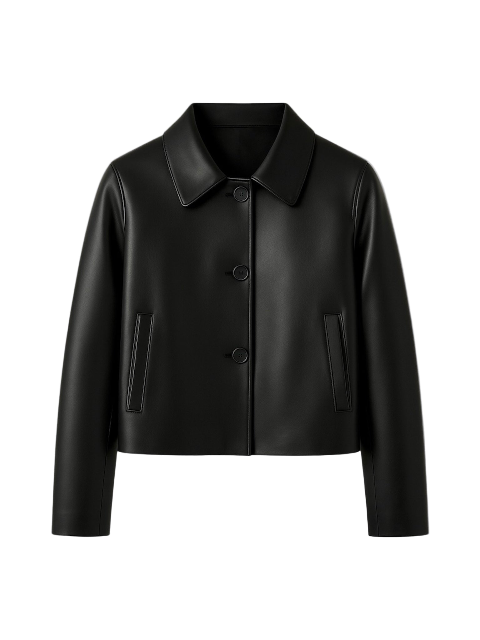 NOIRÉ – Black Classic Leather Jacket