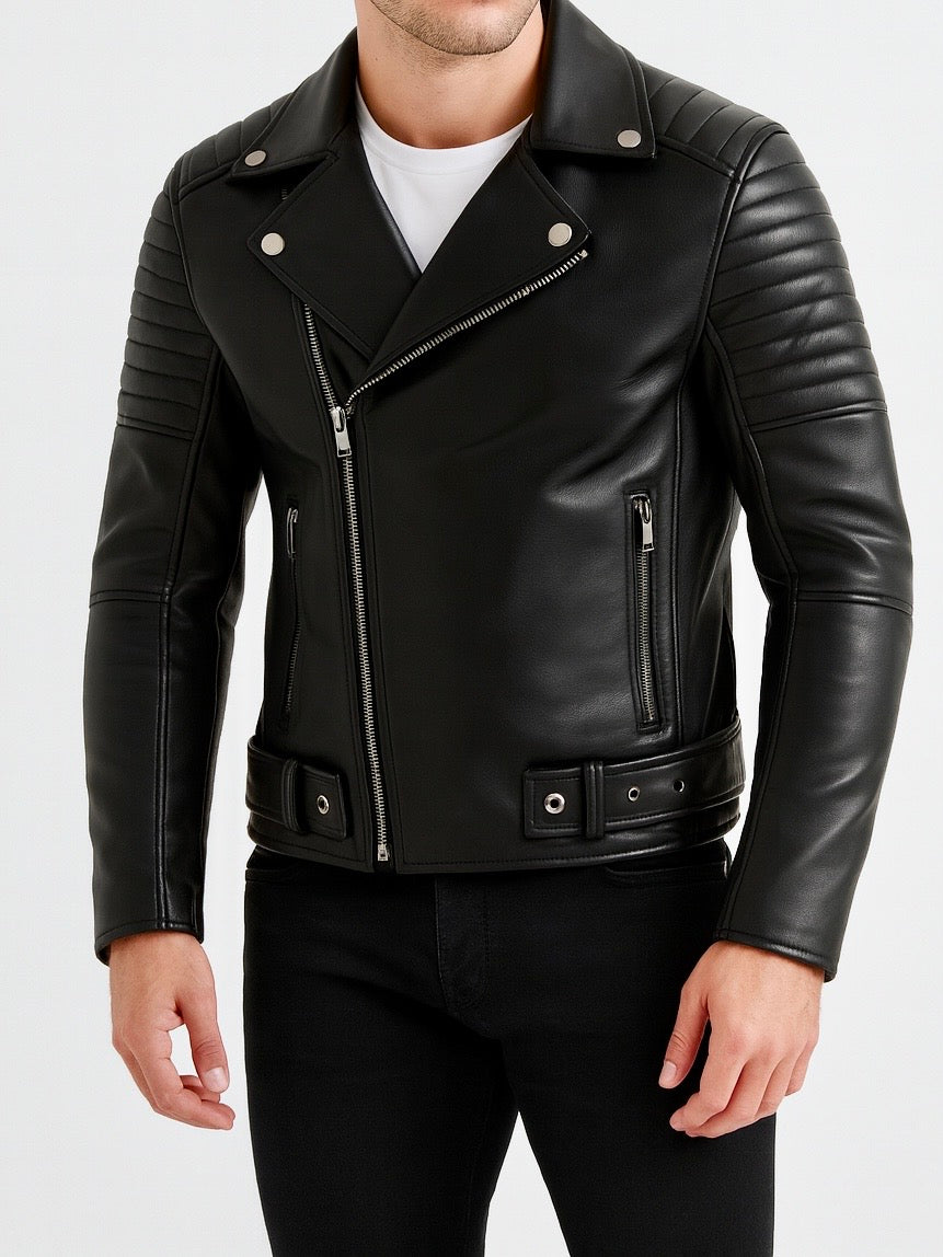 ROUGE – Classic Biker Jacket For Men
