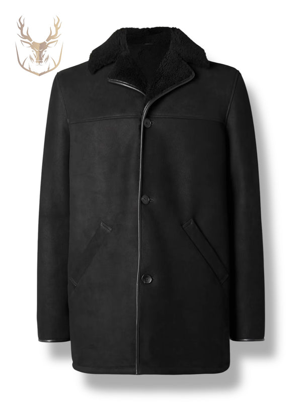 LuxeAura’s KNIGHT - The Shearling Overcoat.