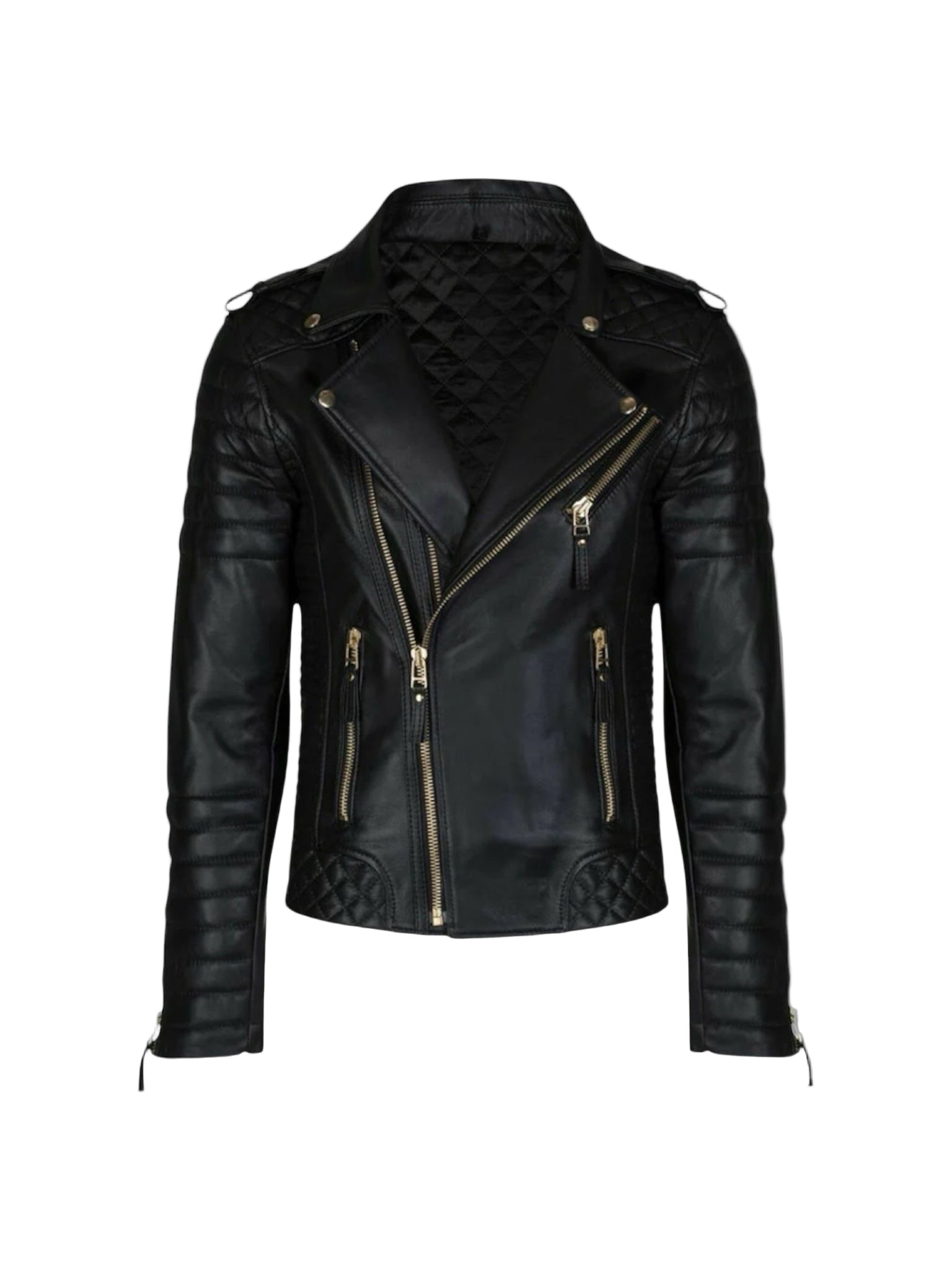 CROW – Black Biker Leather Jacket