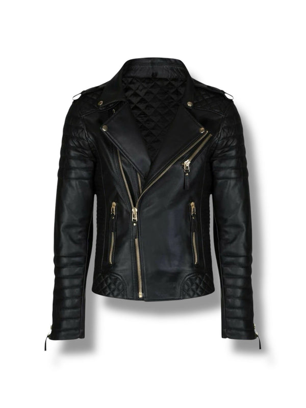 LuxeAura’s CROW – Biker Leather Jacket