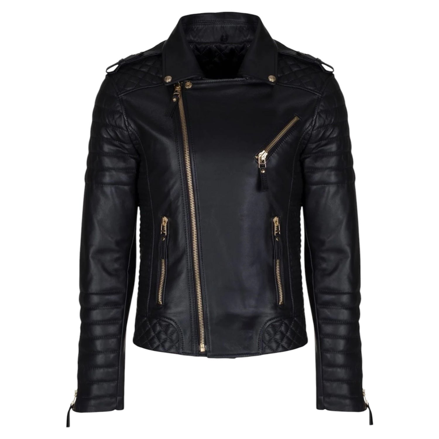 CROW – Black Biker Leather Jacket