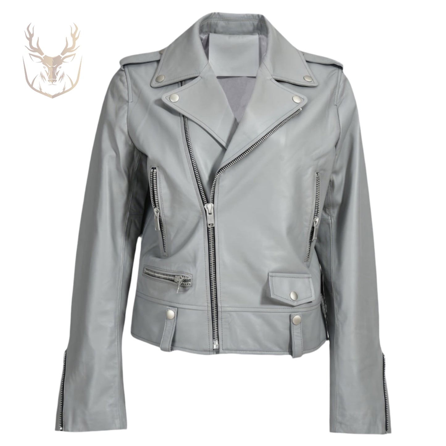 LuxeAura’s Biker Leather Jacket For Women.