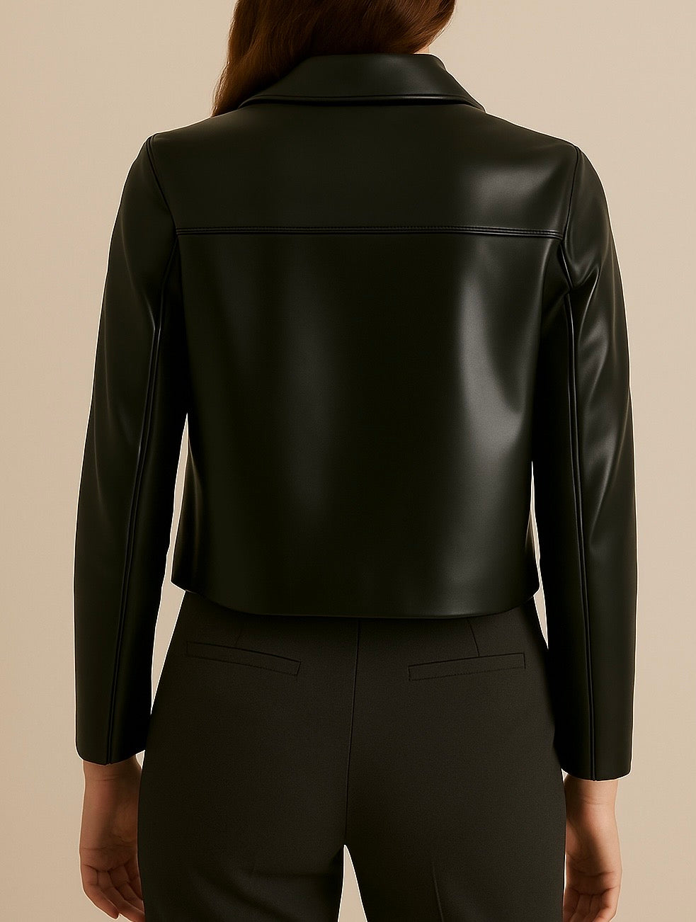 NOIRÉ – Black Classic Leather Jacket