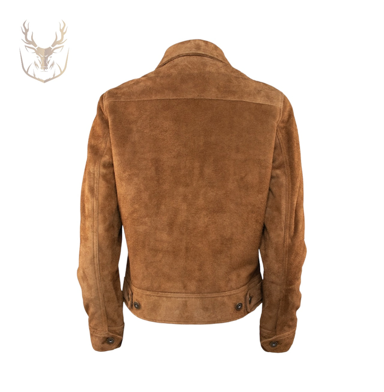 LuxeAura’s Russet Suede Trucker Jacket For Women.