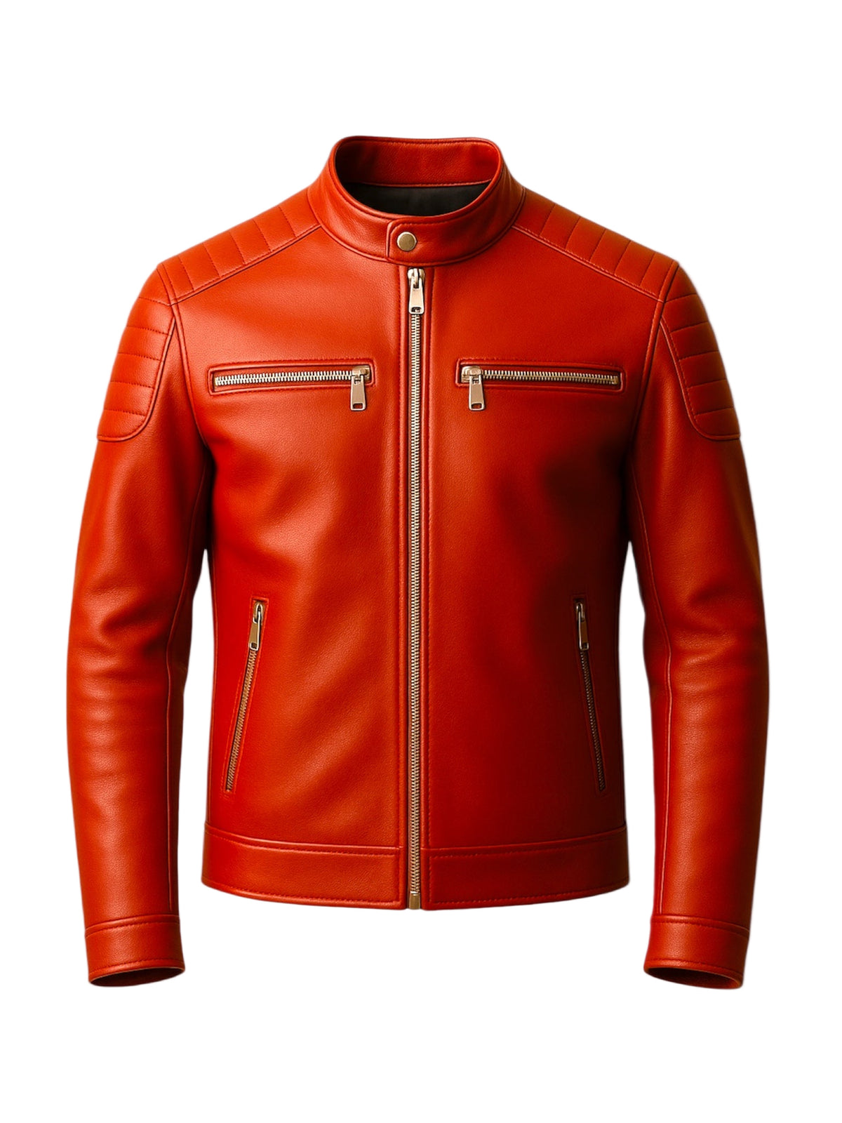INFERNO - Red Racer Leather Jacket.