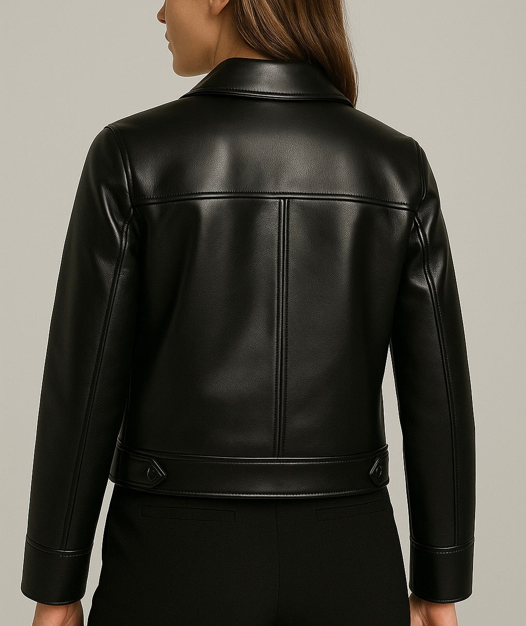 ONYX – Black Breasted Leather Jacket