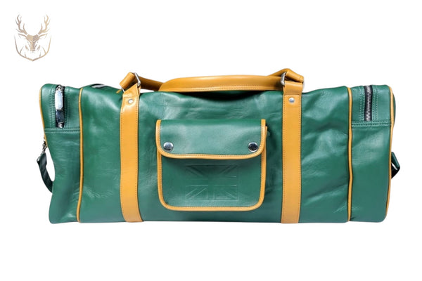 LuxeAura’s Handcrafted Italian Leather Duffle Bag.