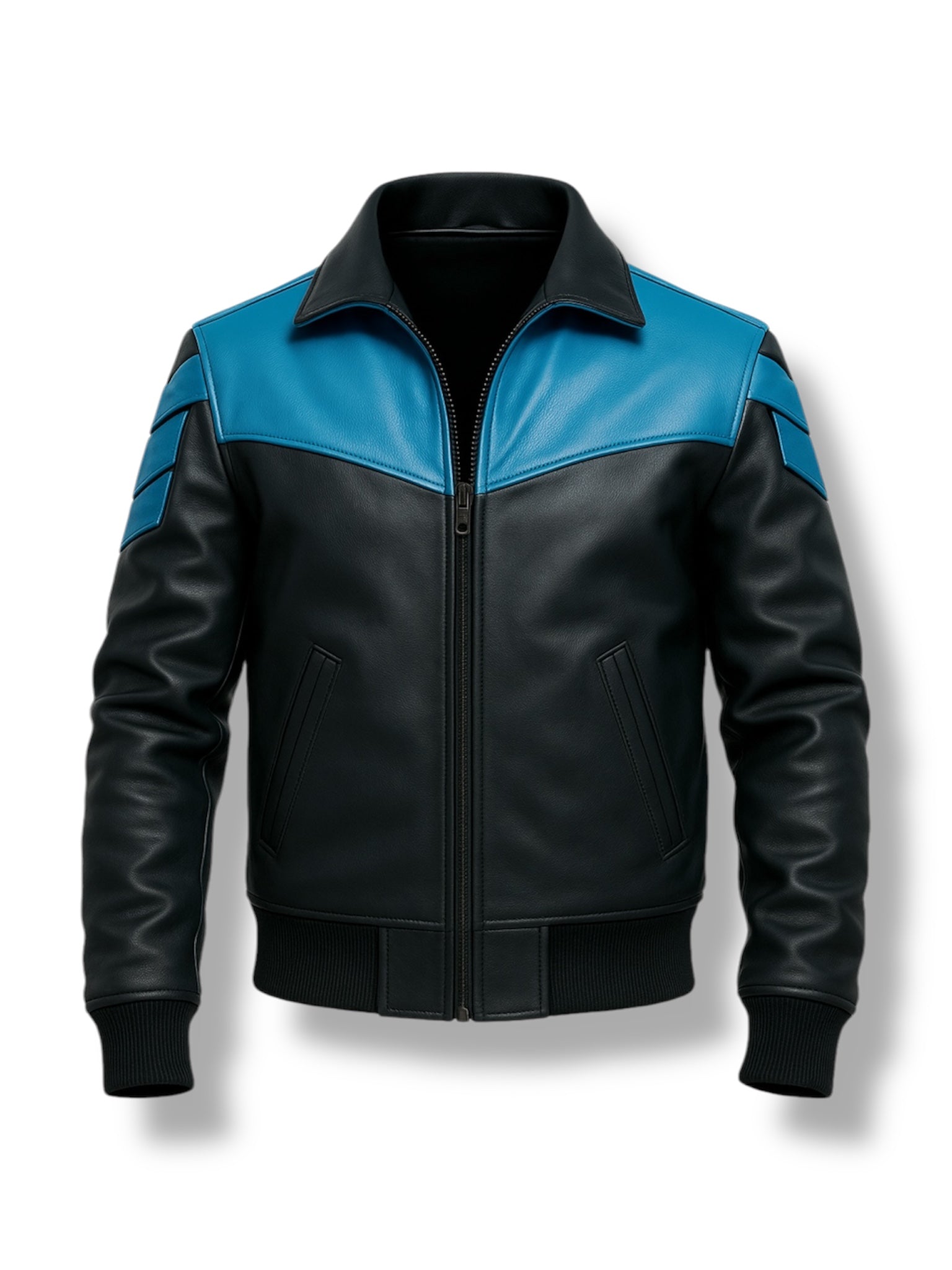 BLUEBURN –  The Bomber Leather Jacket