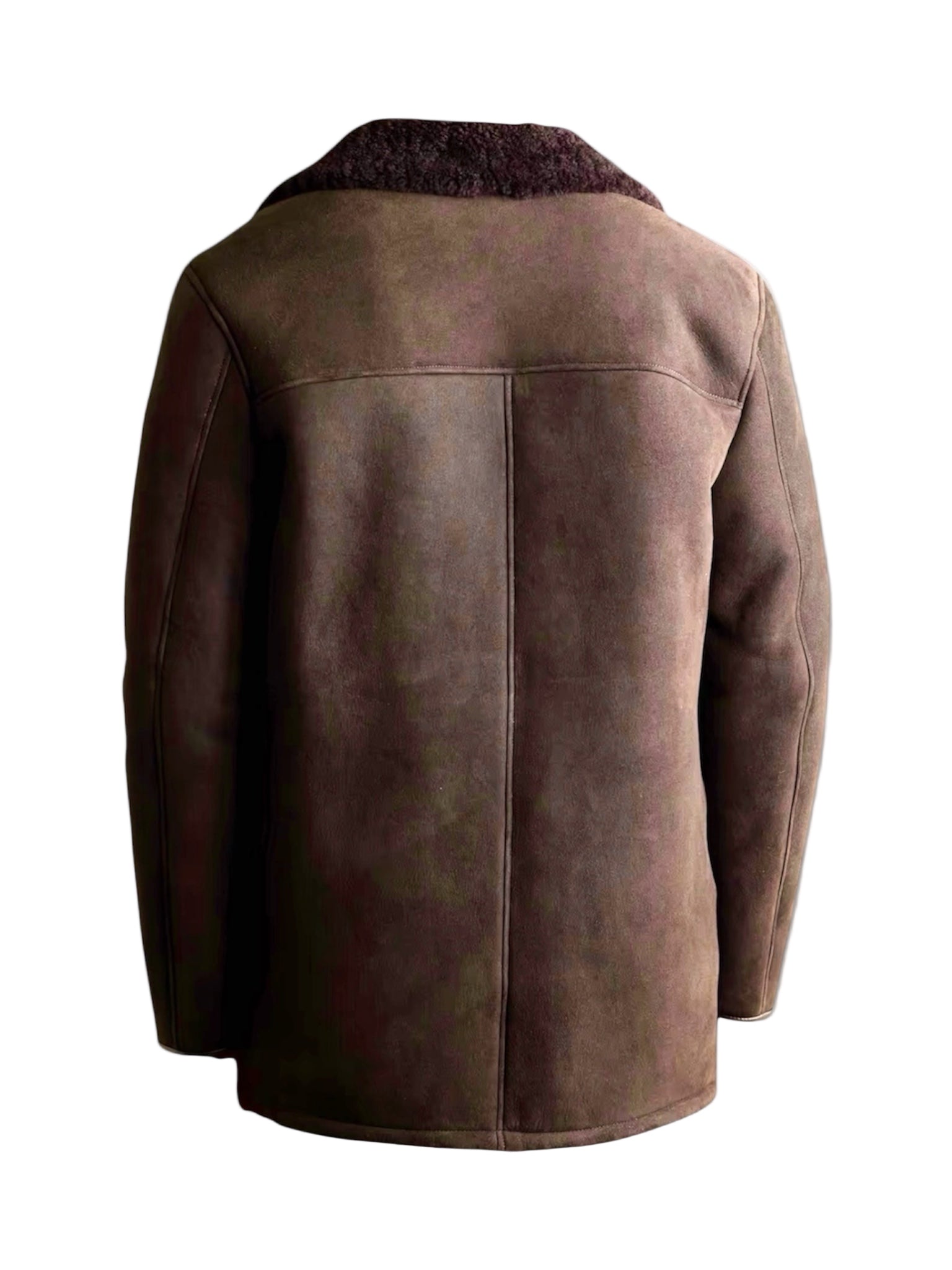 VELAR - Camel Brown Shearling Overcoat.