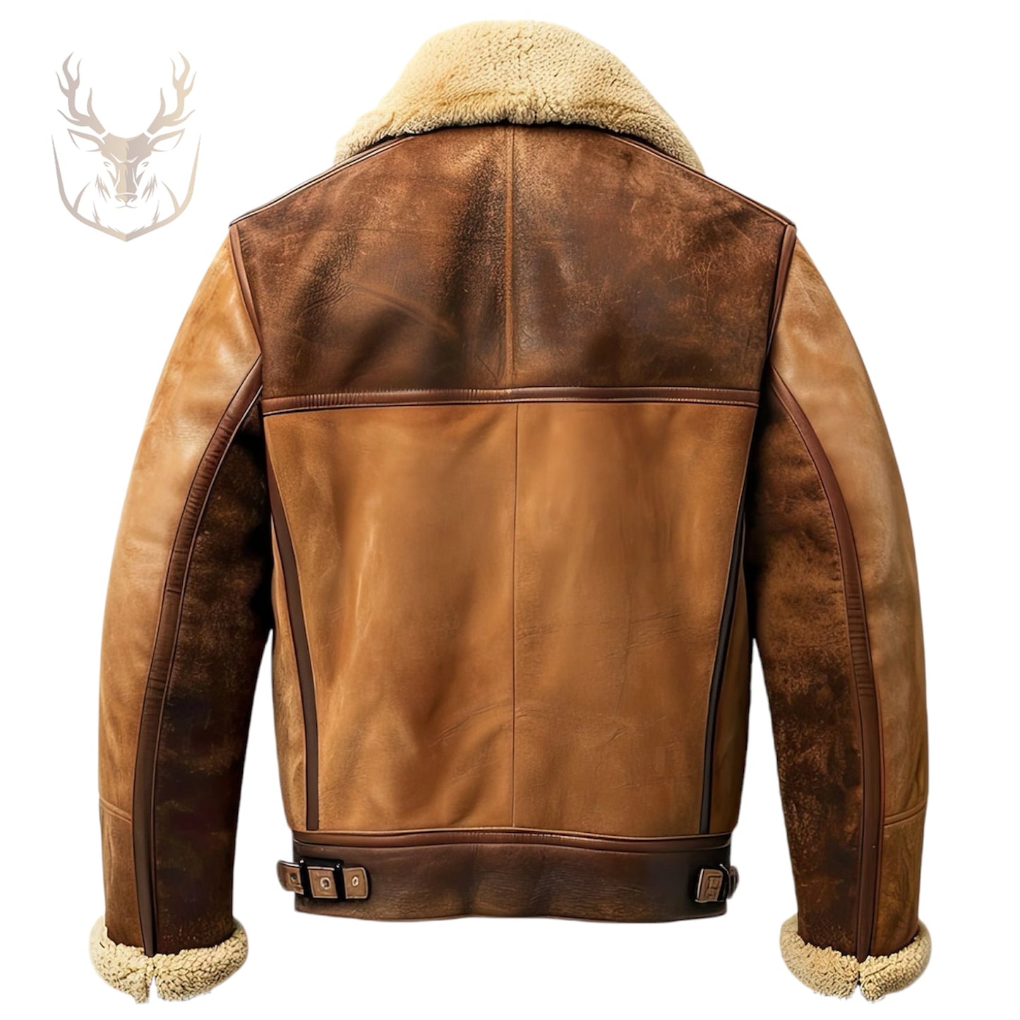 LuxeAura’s Suede B3 Sherpa Shearling Jacket For Men.