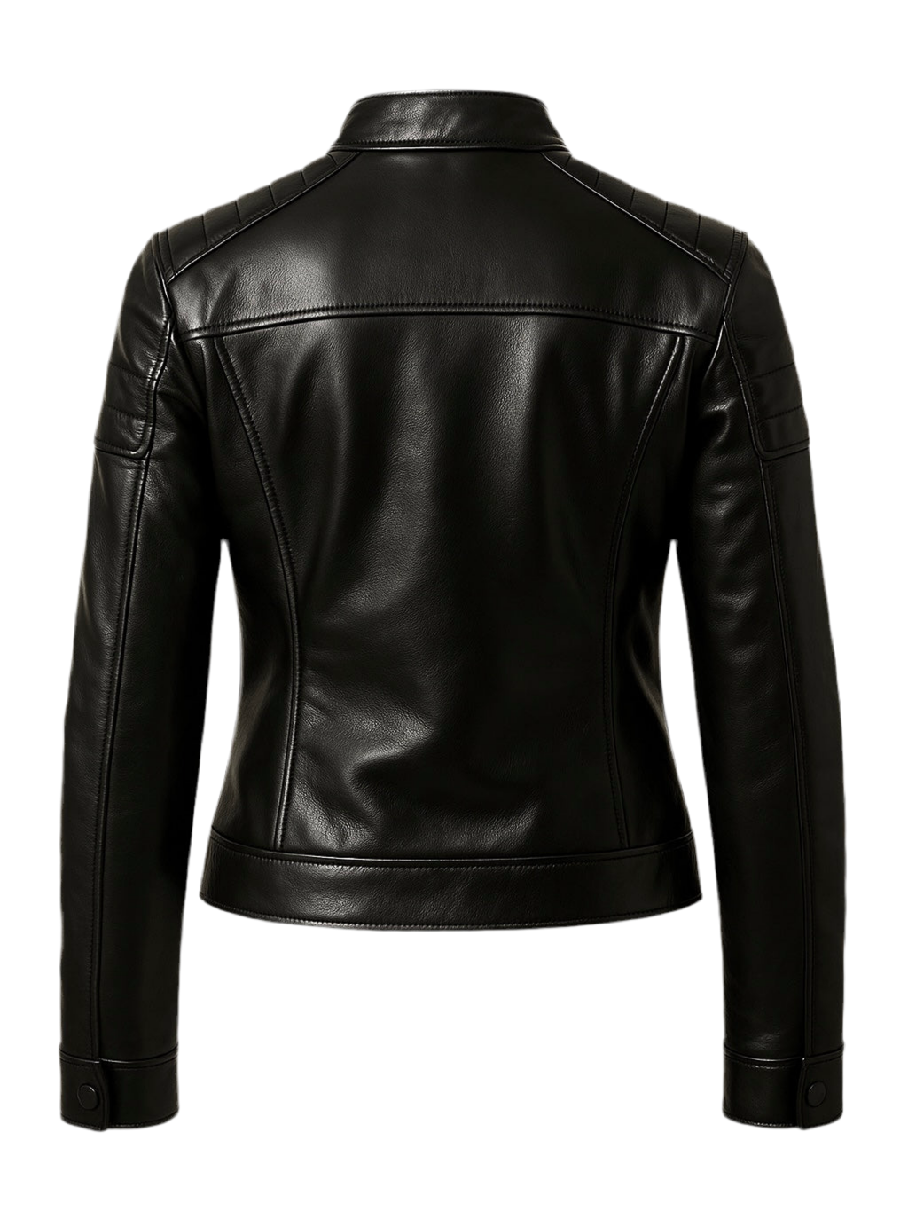 EMBER – Women’s Black Racer Padded Leather Jacket