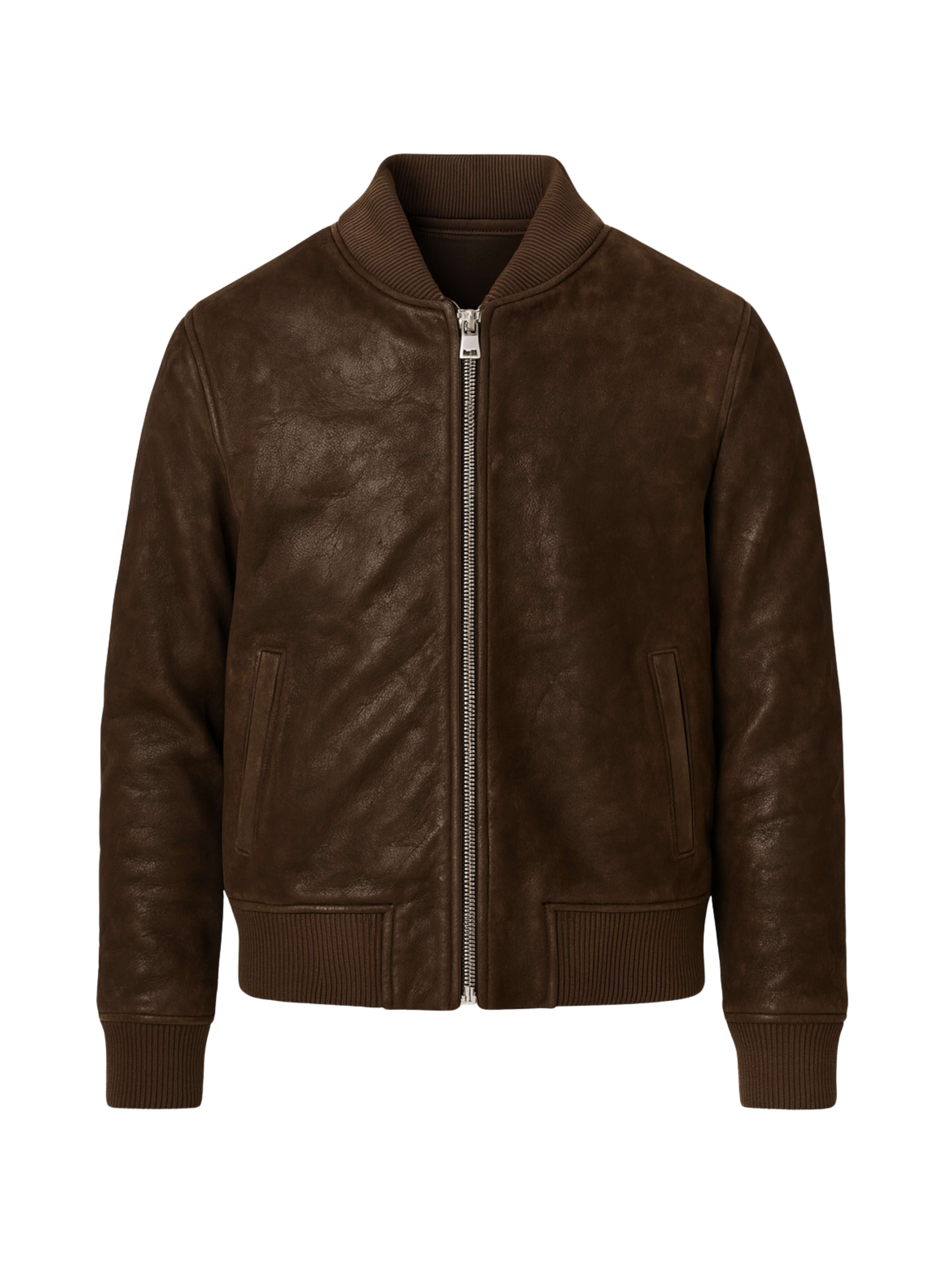 WOODFORD –  Brown Bomber Leather Jacket