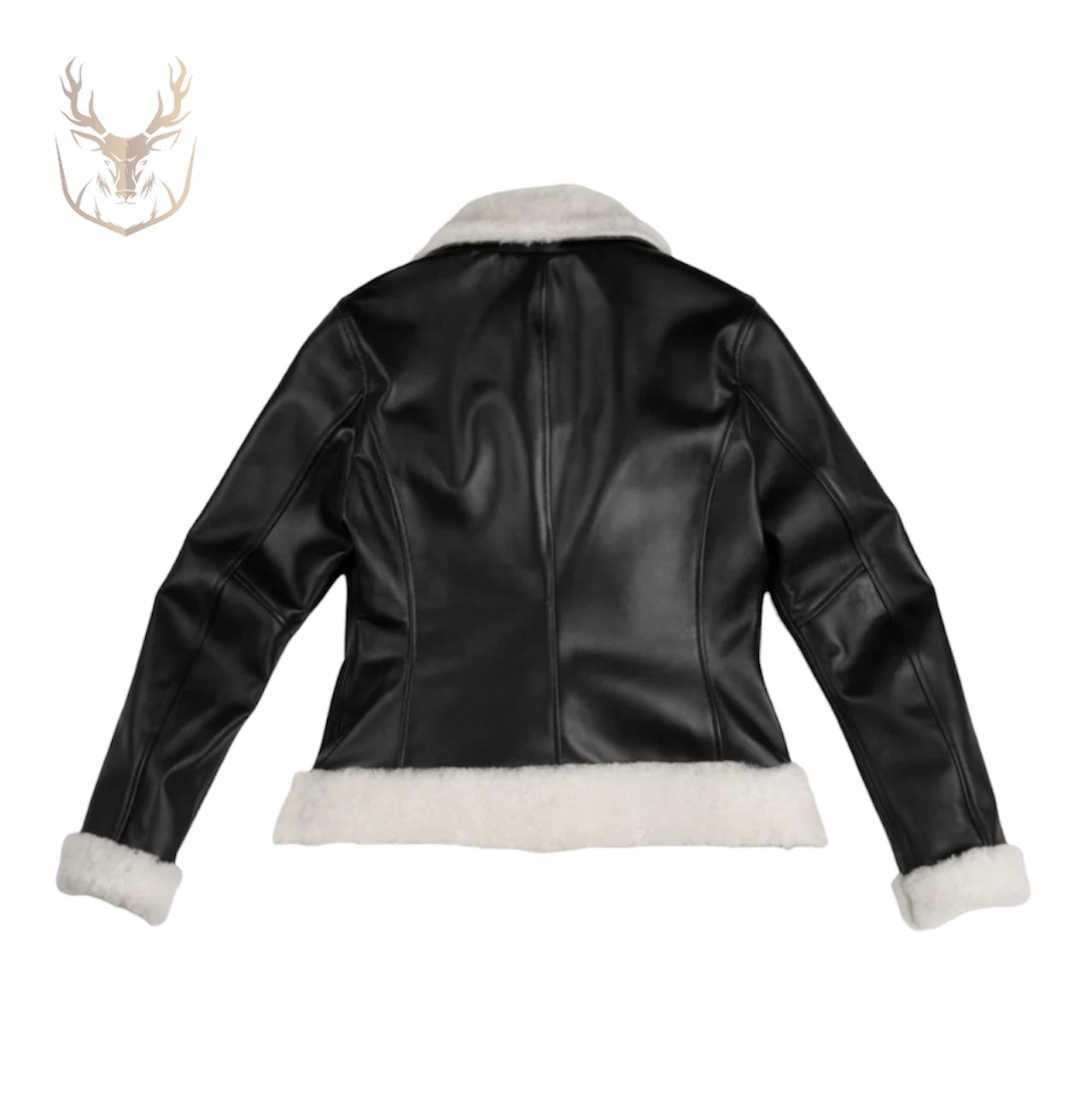 LuxeAura’s Cropped Biker Leather Jacket For Women.