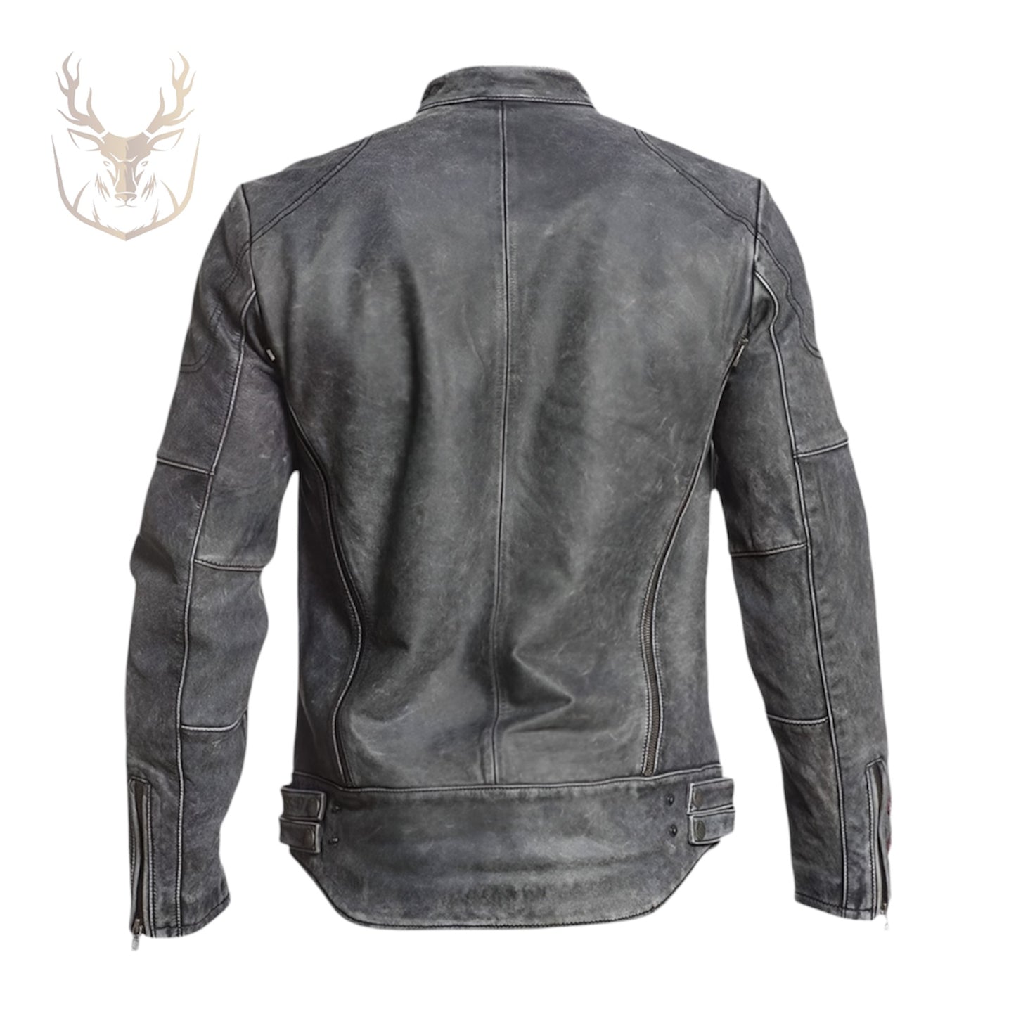 LuxeAura’s Vintage Style Faded Leather Jacket For Men.