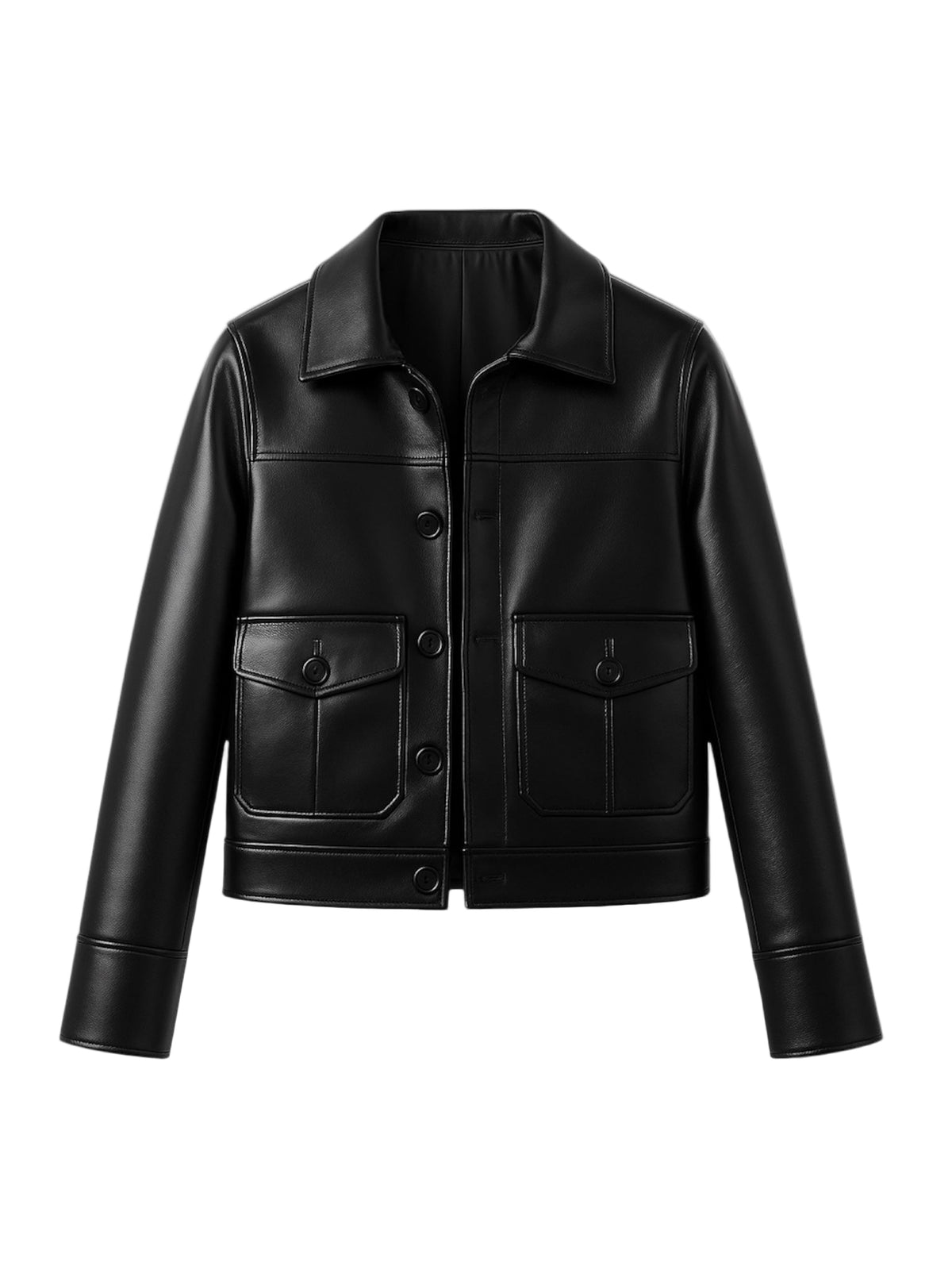 ONYX – Black Breasted Leather Jacket